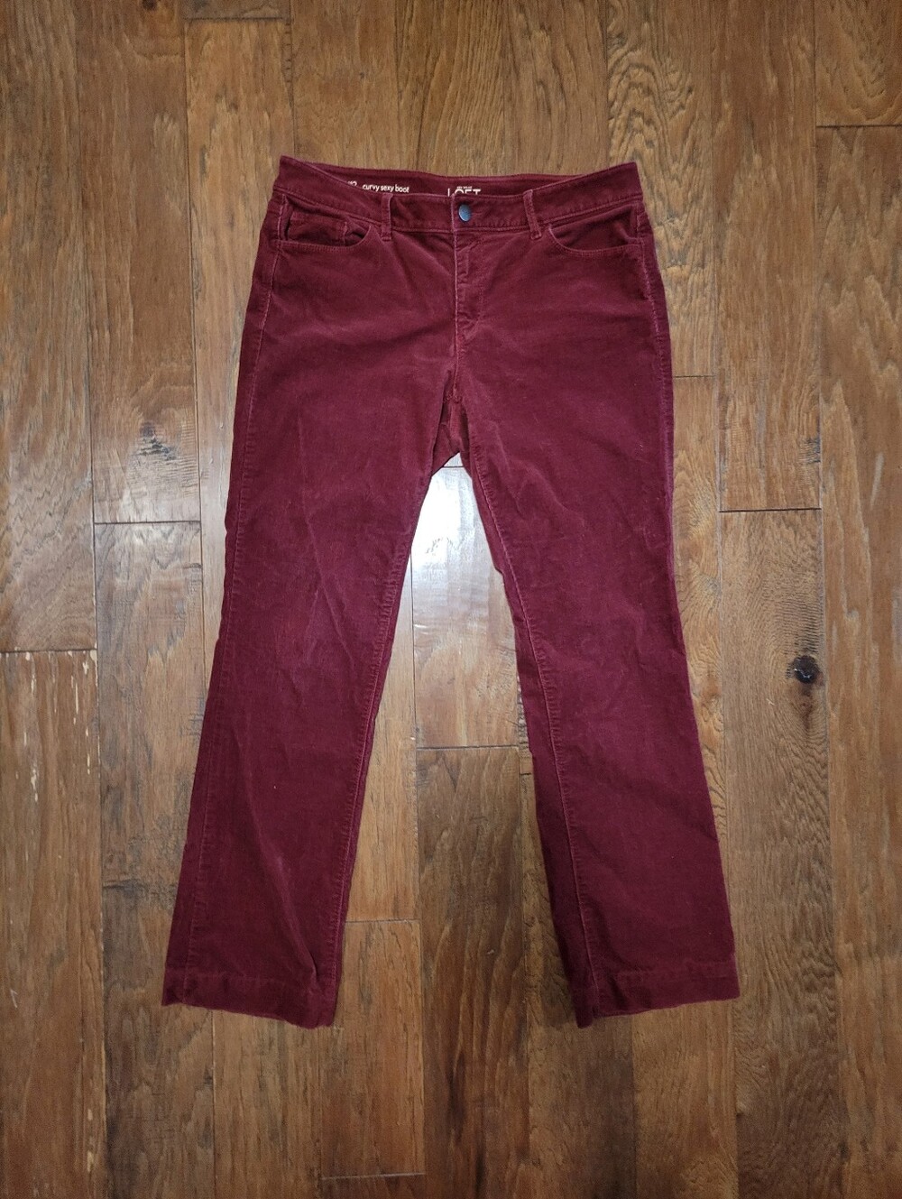 Women’s Burgundy Corduroy Jeans - Classic Straight Fit